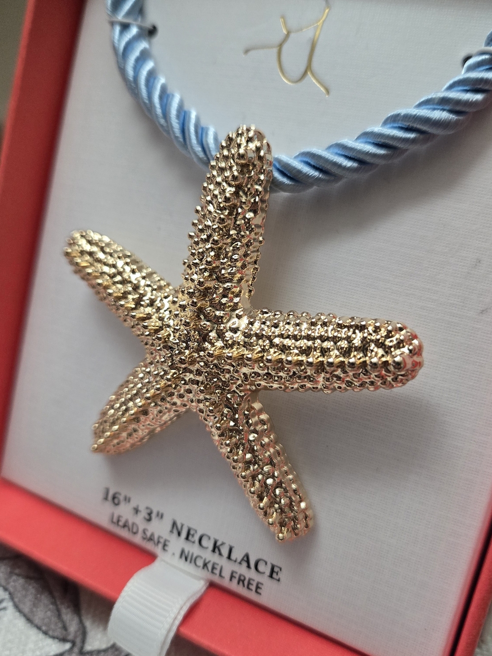 Piper K Gold Starfish Pendant Necklace NIB